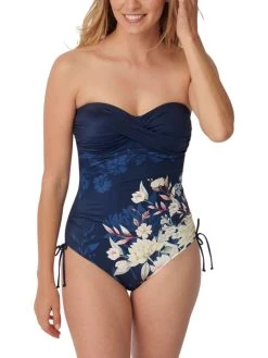 Triumph Botanical Leaf Swimsuit - Blue Combination 15 Triumph Botanical Leaf Swimsuit - Blue Combination -MARIE JO Shop braforme triumph 10207931 blue fl2