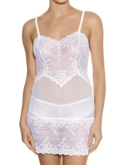 Wacoal Embrace Lace Chemise -MARIE JO Shop braforme wa814191 135 wacoal lingerie embrace lace white chemise f
