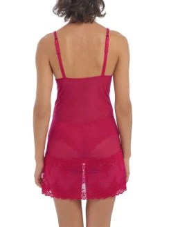 Wacoal Embrace Lace Chemise -MARIE JO Shop braforme wa814191 615 wacoal lingerie embrace lace red chemise b