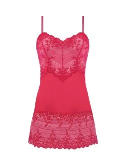 Wacoal Embrace Lace Chemise -MARIE JO Shop braforme wa814191 615 wacoal lingerie embrace lace red chemise p