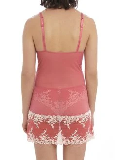 Wacoal Embrace Lace Chemise -MARIE JO Shop braforme wa814191 631 wacoal lingerie embrace lace pink chemise b