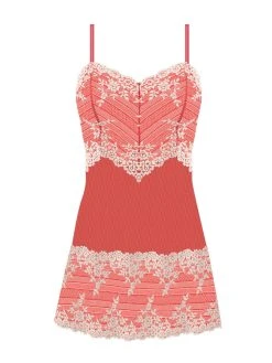 Wacoal Embrace Lace Chemise -MARIE JO Shop braforme wa814191 631 wacoal lingerie embrace lace pink chemise p