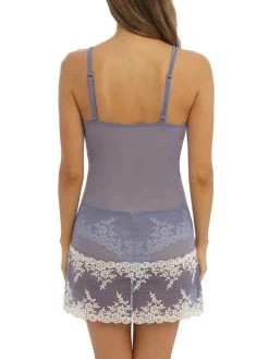 Wacoal Embrace Lace Chemise -MARIE JO Shop braforme wa814191 976 wacoal lingerie embrace lace blue chemise b