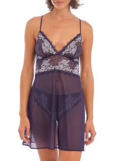 Wacoal Lace Perfection Chemise -MARIE JO Shop braforme 20we135009 eve primary wacoal lingerie lace perfection evening 20blue 20 chemise f