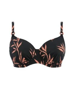FANTASIE Luna Bay Gathered Full Cup Bikini Top - Lacquered Black -MARIE JO Shop fantasie 20luna 20bay 20swimwear 20fs502401lak 20p