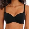 FREYA Jewel Cove Sweetheart Bikini Top - Plain Black