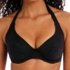 FREYA Jewel Cove Halter Bikini Top - Plain Black -MARIE JO Shop freya 20swimwear 20jewel 20cove 20as7232 20plk 20f