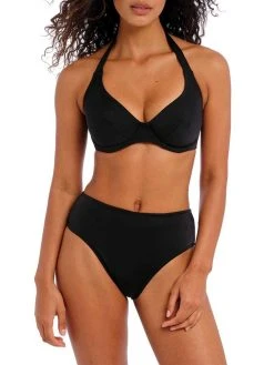 FREYA Jewel Cove Halter Bikini Top - Plain Black -MARIE JO Shop freya 20swimwear 20jewel 20cove 20as7232 20plk 20full