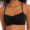 FREYA Jewel Cove Bralette Bikini Top - Plain Black